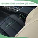 2 Pack Leather Front Car Seat Cover Bottom Only, Anti-Slip Padded Seat Cushion, Full Wrap Seat Protector with Storage Function Universal Fit for Most Cars, SUV, Pick-up Trucks (Black)