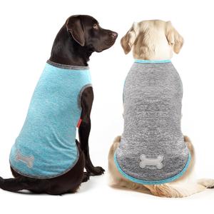 KYEESE 2 Pack Dog Shirts Quick Dry Soft Stretchy Sun Protection Pet T-Shirts with Reflective Label Tank Top Sleeveless Vest Dog Clothes for Small Medium Dogs, XX-Large, Grey+Blue KYEESE 2 Pack Dog Shirts Quick Dry Soft Stretchy Sun Protection Pet T-Shirts with Reflective Label Tank Top Sleeveless Vest Dog Clothes for Small Medium Dogs, XX-Large, Grey+Blue