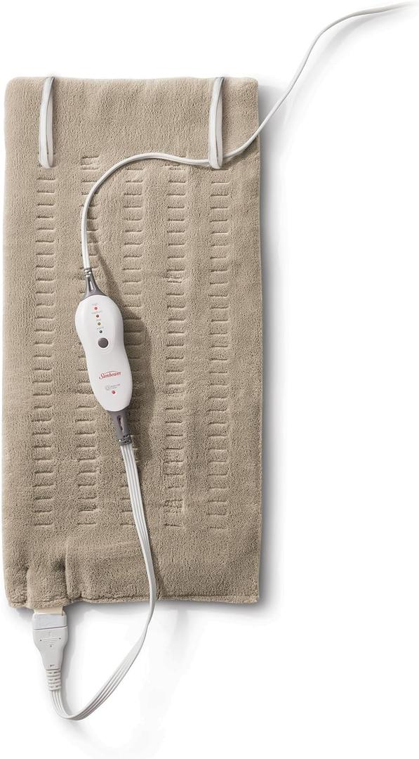 Sunbeam Premium Sunbeam Heating Pad with Compact Storage King Size Beige (12" x 24")