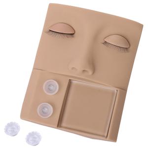 3-in-1 Lash Mannequin Head, Upgraded Eyelash Mannequin Head with Glue Rings Eyelash Extension Tray, Eye Lash Extension Starters Kit for Practicing