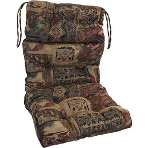Blazing Needles Multi-Section Tufted Chair Cushion, 22 x 45, Abstracted Patterns