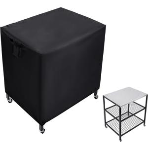 Outdoor Table Cover, 210D Silver-Coated Oxford Cloth Waterproof Prep Table Cover for Ooni Medium Stainless Steel -32"X24"X36" (Cover Only)