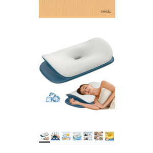 Olumoon Cervical Neck Pillow - Ergonomic Memory Foam Contour Pillows for Side, Back & Stomach Sleepers, Cervical Pillow for Neck Support Sleeping with Breathable Cover 14 inches x 4 inches x 4.52/4.13 inches