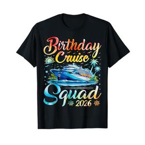 Birthday Cruise Squad 2026 Cruise Birthday Party Vacation T-Shirt XXL