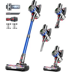 Cordless Vacuum Cleaner, 600W 50Kpa 65Mins Cordless Stick Vacuum with Self-Standing, Touch Screen, Anti-Tangle Wireless Vacuum, Vacuum Cleaners for Home/Pet Hair/Carpets/Hardwood Floor