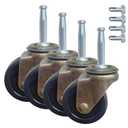 1-1/2 Inch Antique Caster Wheels, Furniture Casters 5/16 Inch x 1-1/2 Inch (8 x 38mm) Casters for Furniture Sofa Chair Cabinet Set of 4