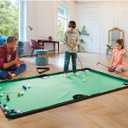 GOODLYSPORTS Golf Game -Combining Mini Pool Table & Golf - Worlds Largest Putting Green IndoorPutting Mat 108.2" L x 57.4" WGolf Pool Indoor Family Game