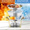 Chafing Dishes for Buffet, 4 Pack Chafing Dish Set with Glass Lid