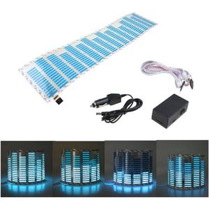 ESUPPORT 45 x 11cm Sound Music Activate Sensor Car Auto Sticker LED Light Equalizer Glow Blue