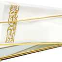 Bathroom Napkin Holder, Gold Glass Napkin Holder for Bathroom, Vertical Bathroom Guest Towel Holder with Feets, Stylish Guest Towel Holder Tray for Bathroom Toilet Dining Table Party Decor