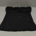 SUUKSESS Women Double Lined Going Out Trendy Tube Tops Side Split Sexy Tank Tops (01 Black)