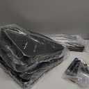 Nieifi Corner Shower Caddy Stand-4 Tier Rustproof Anodized Aluminum Standing Shower Organizer-Shower Caddy Corner-Dual Stability to Anti-Shaking-Height-Adjustable Legs for Uneven Surfaces-Black