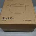10 Quart Nonstick Stock Pot with Lid, Ceramic Soup Pot with Lid, Induction Cooking Pot with Silicone Handle for All Stoves, Healthy Non-toxic Cooking Pot for Stew/Pasta, PFAS & PFOA Free