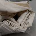 NICETOWN Natural Linen Curtains 84 inch Long 2 Panels Set, Grommet Top Thick Linen Burlap Semi Sheer Vertical Drapes Privacy Assured with Light Filtering for Bedroom/Living Room, W55 x L84