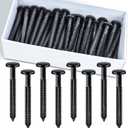 60Pcs 3 Inch Vinyl Shutter Fasteners, Black Window Shutter Panel Pegs Shutter Screws Lok Pins Plastic Shutter Spike Anchors for Installing Decorative Exterior Wood Aluminum Vinyl Shutter