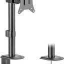 Mount-It! Single Monitor Desk Mount  Computer Screen Stand with Full Motion Adjustability  VESA Monitor Bracket Up to 32" 19.8 lbs  360 Rotation, 160 Swivel, 40 Tilt  Clamp & Grommet Base (Black)