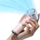 TORRAS COOLiFY iva Handheld Fan with Ice Cooler, [Chill by 50F] 0-100 Speed, Super Mini Powerful Portable Fan, 5000mAh Rechargeable Hand Held, Travel Essentials, Gifts for Dad Husband, Pink