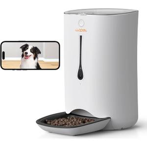 WOPET 7L Automatic Dog Feeder with Camera, 5G WiFi Cat Food Dispenser, Automatic Cat Feeder with Timer Programmable, HD Camera for Voice and Video Recording
