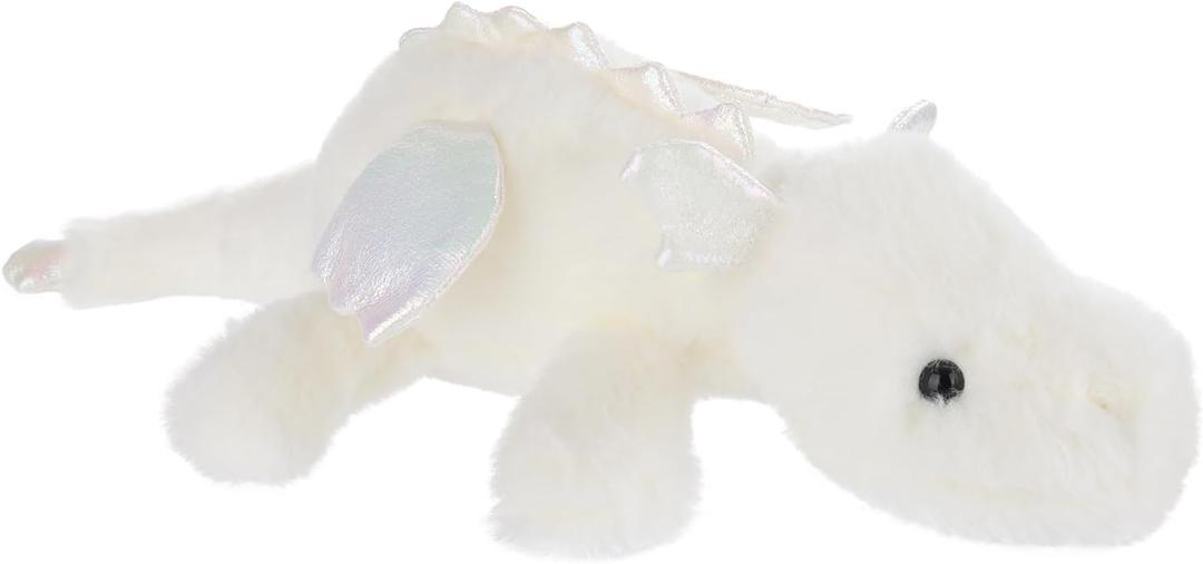 Apricot Lamb Lying Dragon Plush Stuffed Animals for Kids, Soft Cute Plush Toys for Baby Girl and Boy, Large Fluffy Lying Dragon White (Medium)