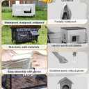 Heated Cat House for Outside, Insulated Weatherproof Heated Outdoor Cat House with Waterproof Eaves & Escape Door, Elevated Outdoor Cat Shelter for Feral Stray Cat (Black Camo, 16.5"x12.6"x16.9")