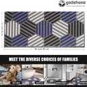 godehone Shower Mat Non Slip, 15.736 Inch, Shower Mats for Showers Anti Slip, Non Slip Bath Mat for Shower and Bathroom, Wet Area, Quick Drying, No Suction Cups, Striped Geometrics