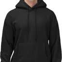 THE GYM PEOPLE Men's Fleece Pullover Hoodie Loose Fit Ultra Soft Hooded Sweatshirt With Pockets (XX-Large, Black)