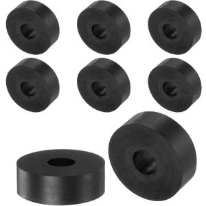uxcell 8pcs Rubber Spacers 1-1/2" OD, 1/2" ID, 1/2" Height Round Anti Vibration Spacer Rubber Bushing Grommets Thick Rubber Washers for Home Car Accessories