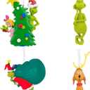 Green Monster Christmas Tree Ornaments Dolls, Resin Xmas Hanging Decorations for Holiday Party, Indoor Home Decor & Seasonal Gifts (4PCS)