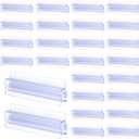 ReliThick 50 Pcs Slatwall Sign Holder PVC Wall Mount Sign Holders Flush Signage Card Grip for Slatwall Panels Supermarket Restaurant Store Garage Retail Shop