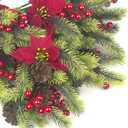 Grunyia 8PCS Artificial Flowers Bouquet Christmas Floral Pine Cones Red Fake Berry Picks Stems Holly Holiday Floral Picks for Xmas Tree Party Decoration DIY Indoor Table Centerpieces