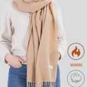 Winter Scarf for Women Cashmere Feel Pashmina & Blanket Wrap Cozy Fashion Shawl Ideal Christmas & Holiday Gift (Camel)