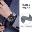 2 x Milanese Band Compatible with Samsung Galaxy Watch Ultra Band 47mm (2025/2024), Stainless Steel Mesh Loop Magnetic Clasp Strap for Women Men (1.Space Grey)