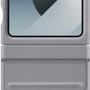 Samsung Galaxy Z Flip 7 FE, Flip 6 Kindsuit Phone Case, Protective Cover with Leather-Like Finish, Hinge Protector, Soft Inner Lining, US Version, Gray