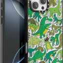 for iPhone 16 Pro Max Case TPU+PC Premium Painted Anti-Drop Phone Case Superior Shock Absorption Military-Grade Drop Protection Cute Cartoon Dinosaur Phone Case