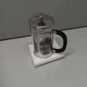 Veken French Press Coffee Maker 34oz 1 L, No Plastic Touching Cafe, Heat Resistant Thickened Borosilicate Glass, Stainless Steel Brewer, Cold Brew Cafetera Teapot for Kitchen Travel Camping, Silver