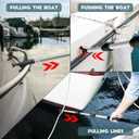 TelesPro 5-12FT 3-Stage Telescopic Aluminum Pole Boat Hook: Versatile Docking Pole for Easy Boat Handling, Sturdy and Durable Design, Ideal for Pushing and Pulling Boats in Any Water Conditions