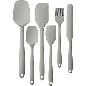 6 Pieces Silicone Spatula Set, Food Grade Rubber Spatula with Ergonomic Grip, Rubber Spatulas Silicone Heat Resistant Spatula Set for Kitchen Use, BPA Free Dishwasher Safe