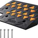 VEVOR Rubber Curb Ramp 2 Pack, 4.3" Rise Height Heavy-Duty 33069 lbs/15 T Capacity Threshold Ramps, Driveway Ramps with Stable Grid Structure for Cars, Wheelchairs, Bikes, Motorcycles
