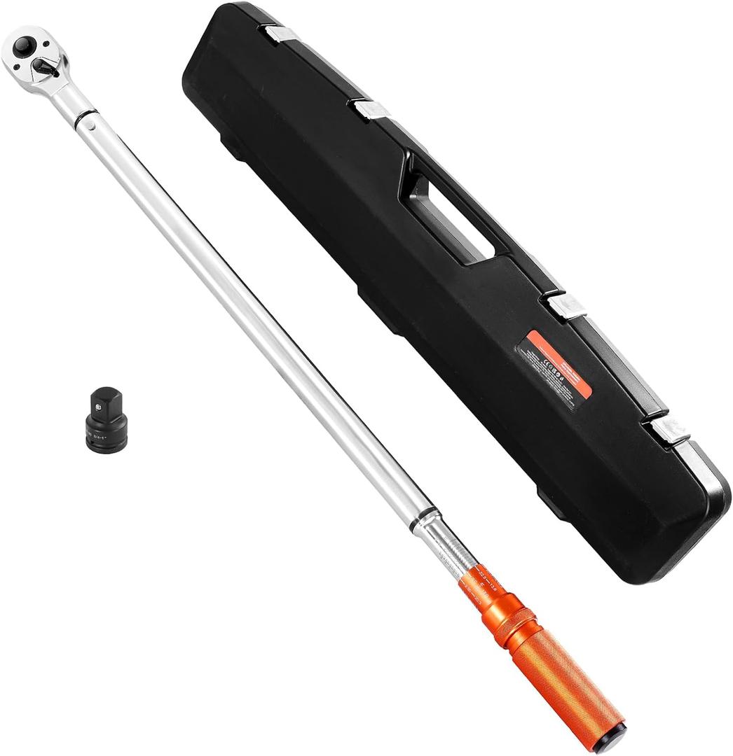 VEVOR 3/4 Inch Drive Click Torque Wrench 100-600 Ft-Lb / 136-814Nm
