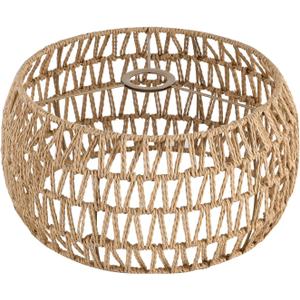 LHJIHFU 13" Rattan Lamp Shade, Bohemian Handmade Woven Lamp Shade for Kitchen Island Dining Room Living Room Farmhouse Rattan Hanging Lamp Shade 1 Piece 