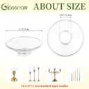 Glasseam Candle Drip Protectors for Candle Stick Candle Holder, Clear Glass Bobeches for Candlesticks Set of 12, Round Wax Catchers for Candles, Taper Candle Holders for Table Centerpiece Wedding