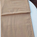 Light Brown Curtain with Scalloped Edge, 82" × 60"