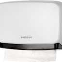 Paper Towel Dispenser Wall Mount, Multifold Trifold C Fold Commercial Hand Towel Dispenser with Lock, Adhesive No Drilling Tissue Dispenser for Bathroom Kitchen Office (White)