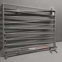 Babelio 31.5-55" No Bottom Bar Baby Gate Extra Wide, 2-in-1 Auto Close Dog Gate for The House, Stairs and Doorways, with Large Walk Thru Door, Grey