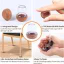 Ezprotekt 24 Pcs Small Clear Silicone Chair Leg Floor Protectors for Hardwood Floors, Chair Leg Caps Covers, Floor Protectors for Chair, Bar Stool Leg Protectors Round (S Fit: 3/5" to 3/4", 15-19mm)