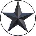 21" Black Barn Star Wall Decor,Metal Stars Rustic Vintage Western Country Farmhouse Home Indoor or Outdoor Decoration,Texas Stars for House Wall Art Dcor