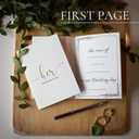 Vow Books His & Hers  Set of 2 with Silver & Rose Gold Pens, 28 Pages  Wedding Vow Book Journals, Keepsake for Ceremony, Evoware