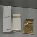 DaYammi 350PCS Clear Blue Gold Plastic Dinnerware Set for 50 Guests, Hammered Disposable Plates for Party, Include: 50 Dinner Plates, 50 Dessert Plates, 150 Gold Silverware, 50 Napkins, 50 Cups