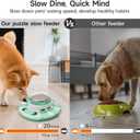 Potaroma Dog Puzzle Toy 2 Levels, Slow Feeder, Pup Food Treat Feeding Dispenser for IQ Training and Entertainment for All Breeds (Green White)