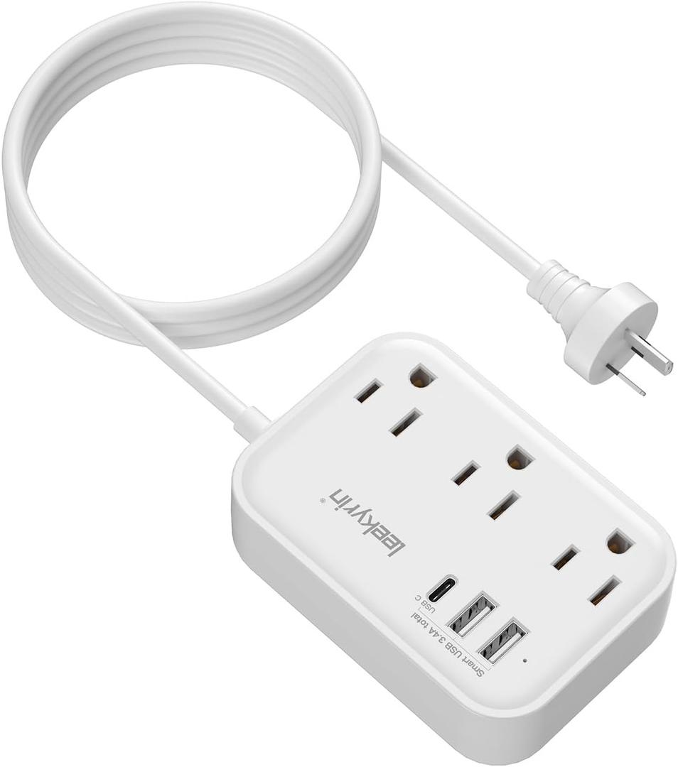 Australia Power Plug Adapter, New Zealand Power Adapter with 3 Outlets 3 USB Ports (1 USB C), Type I Travel Plug for US to New Zealand China Argentina Fiji AU